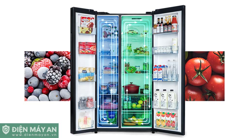 Tủ lạnh Hitachi Inverter 656 lít Side By Side HRSN9713ESMGWVN